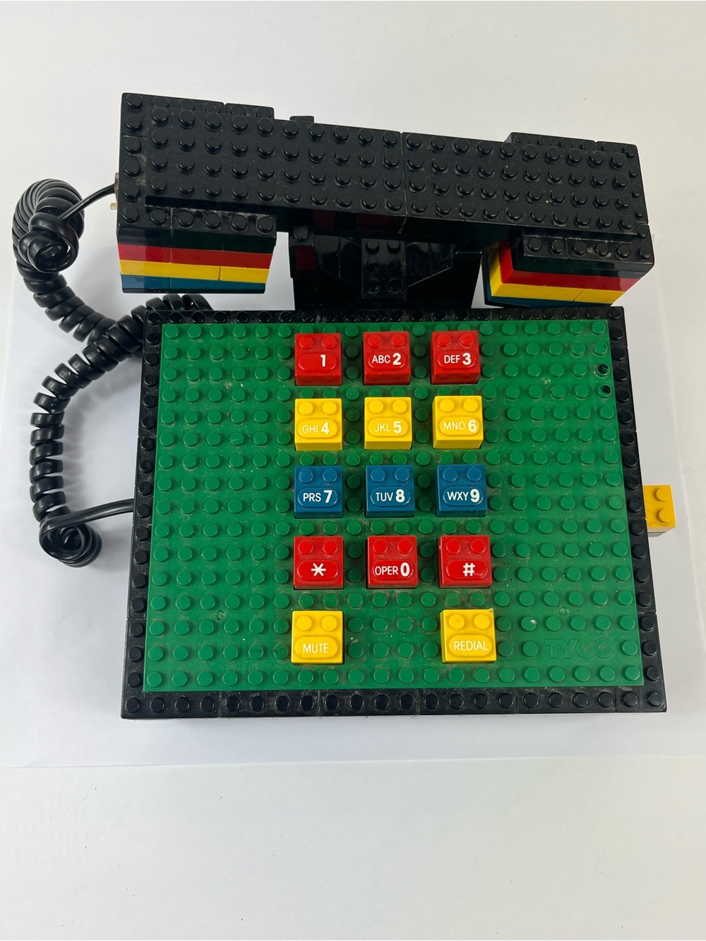 VTG 1988 Tyco Super Blocks  Telephone Lego Brick Landline Phone Retro 80’s READ